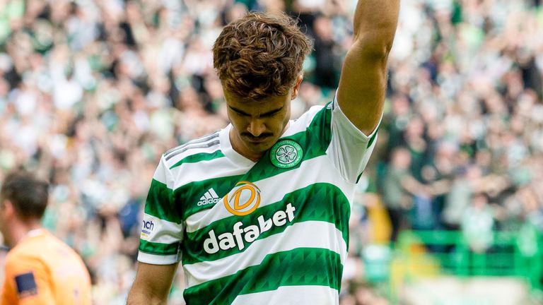 Jota celebrates putting Celtic 3-1 up