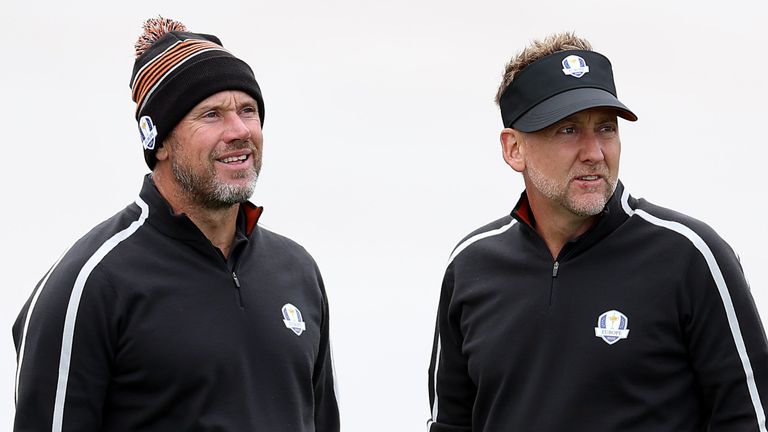Lee Westwood (left) and Ian Poulter (right) are not playing in the 2023 Ryder Cup