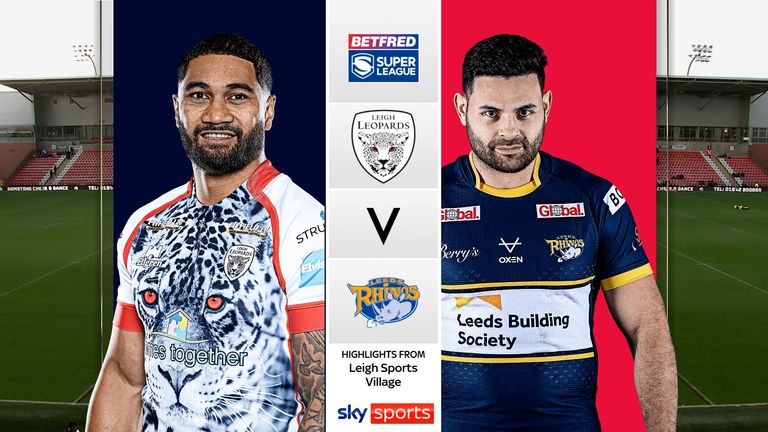 Highlights of the Betfred Super League match between Leigh Leopards and Leeds Rhinos.
