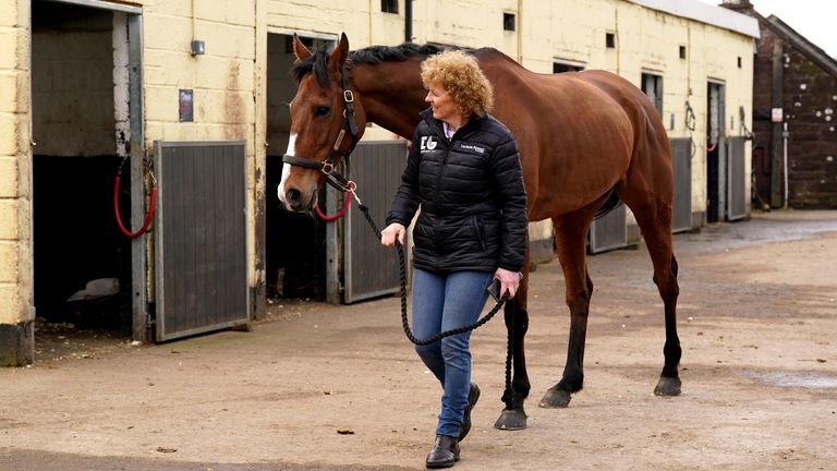 Trainer Lucinda Russell with Corach Rambler 