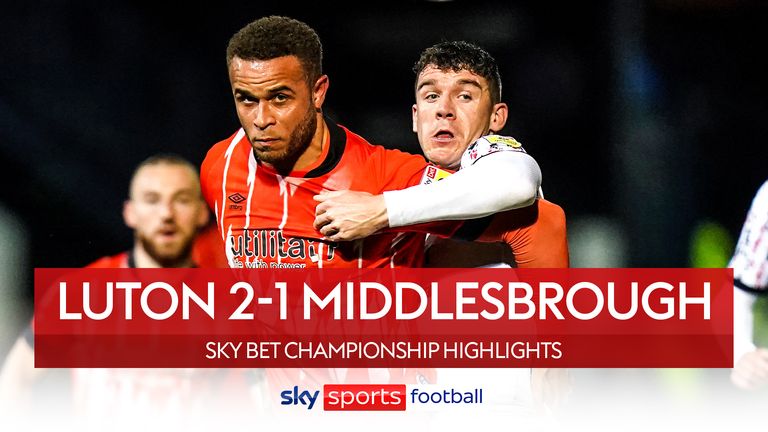 Luton Town 2-1 Middlesbrough  Championship Highlights 