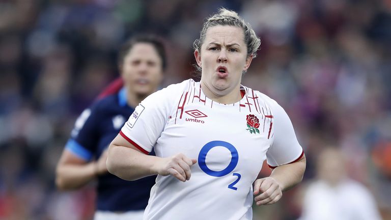 England v Scotland - TikTok Women's Six Nations - Kingston Park
England's Marlie Packer in action during the TikTok Women's Six Nations match at Kingston Park, Newcastle-upon-Tyne. Picture date: Saturday March 25, 2023.