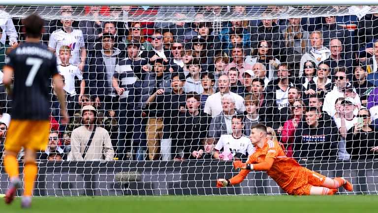 Illan Meslier looks on as Harry Wilson puts in the opener