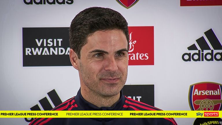 Mikel Arteta says his Arsenal players need to embrace the challenge of the title race