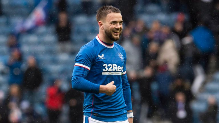 GLASGOW, SCOTLAND - MARCH 12: Nicolas Raskin after a Scottish Cup Quarter-Final match between Rangers and Raith Rovers at Ibrox, on March 12, 2023, in Glasgow, Scotland. (Photo by Craig Foy / SNS Group)