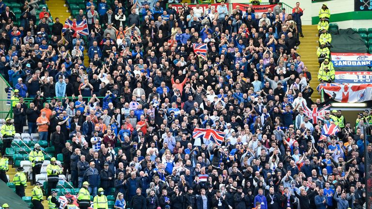 There was a small Rangers support at the last Old Firm clash at Celtic Park