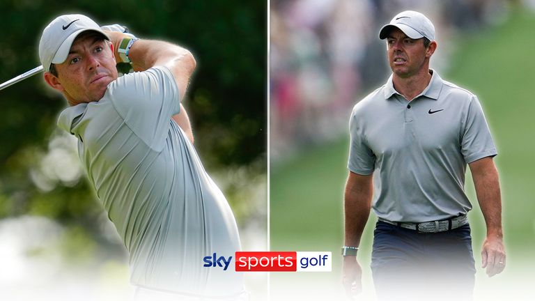 Highlights from Rory McIlroy's disappointing second round at The Masters, where he posted seven bogeys in a five-over 77