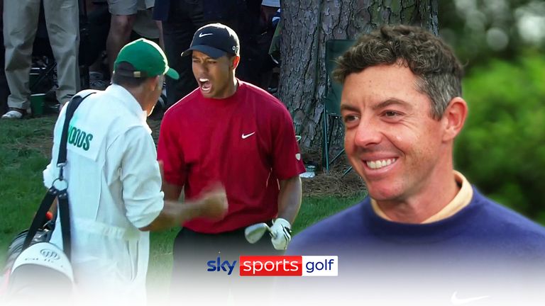 Rory McIlroy selected Tiger Woods&#39; iconic chip from 2005 as his most memorable memory