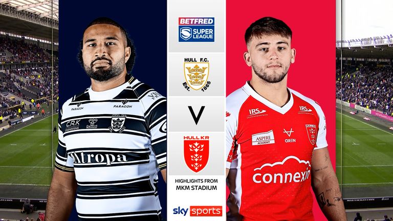 Highlights of the Betfred Super League match between Hull FC and Hull Kingston Rovers.
