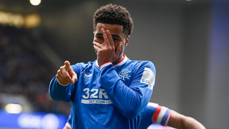 Malik Tillman scored his 11th and 12th goals of the season in all competitions during Rangers' win over Dundee United