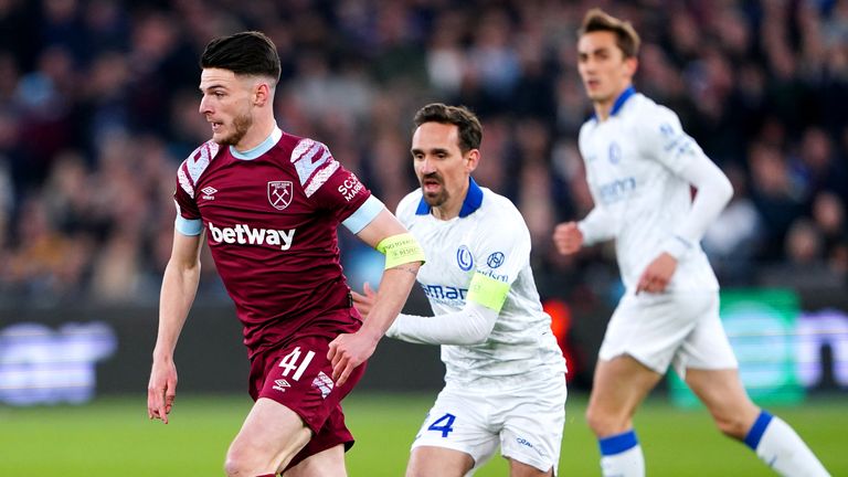 Declan Rice was again West Ham&#39;s driving force