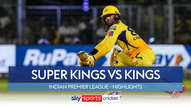 Chennai Super Kings' Devon Conway bats during the Indian Premier League