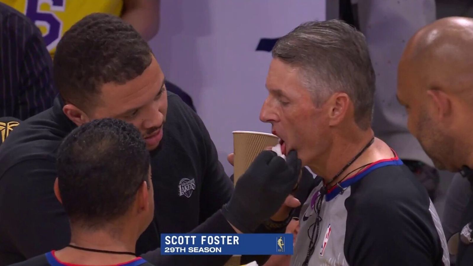 'I was already in sprint mode' LeBron James makes referee's mouth bleed NBA News Sky Sports