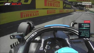 'I had a hefty hit!' | Russell hits the wall at Rascasse