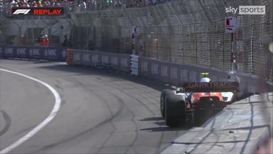 McLaren rush to repair car after Norris hits barriers!