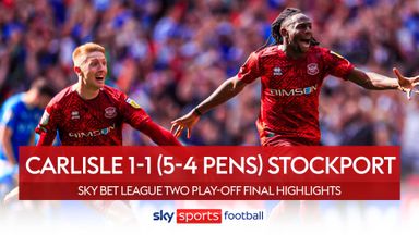 Carlisle 1-1 Stockport (5-4 pens) | League Two play-off final highlights