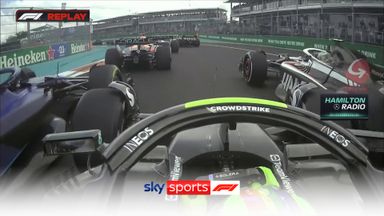 Hamilton hits Hulkenberg at race start