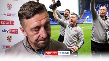 'It's been a lot of pain' | Northampton boss holds back tears after promotion