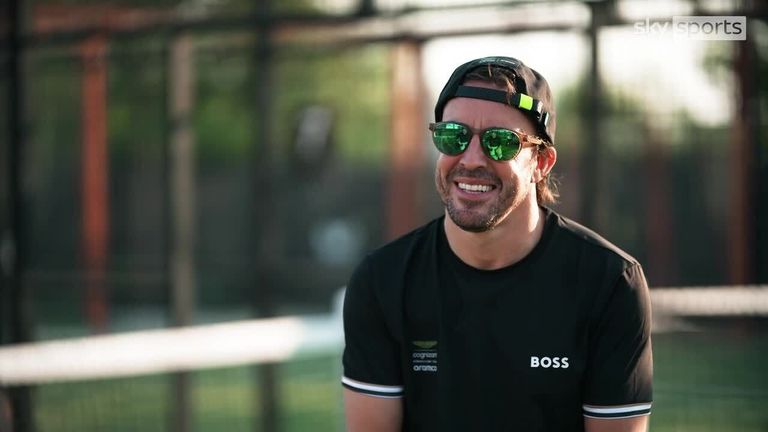 Fernando Alonso plays padel, reveals his retirement plans and what it's like competing for pole position near the end of his career