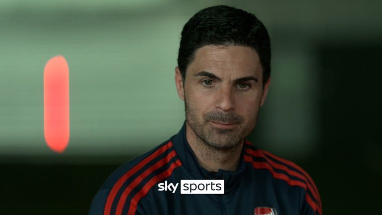 Mikel Arteta screengrab from Super Sunday interview