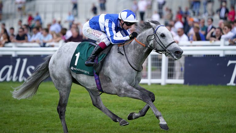 Oisin Murphy steers Art Power to a dominat victory in the Greenlands Stakes