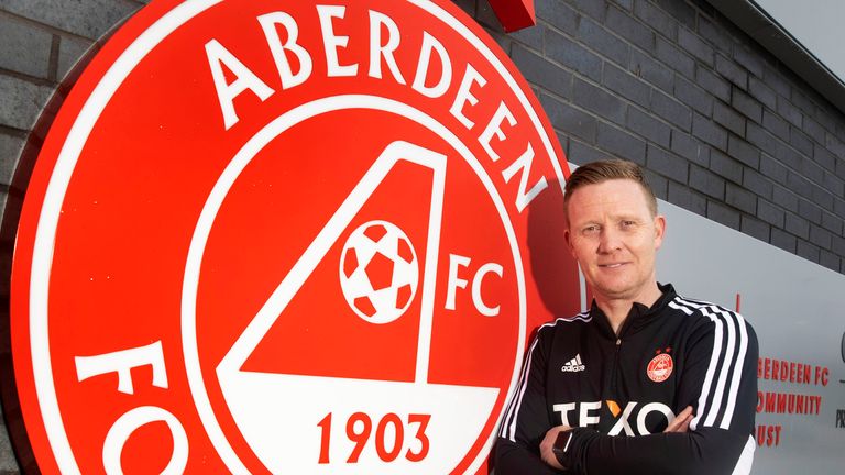 ABERDEEN, SCOTLAND - MARCH 29: Barry Robson is confirmed as Aberdeen Manager until the end of the current 2022/23  season at Cormack Park, on March 29, 2023, in Aberdeen, Scotland.  (Photo by Alan Harvey / SNS Group)