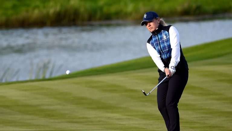 English Bronte Law at 2019 Solheim Cup, representing Europe. 