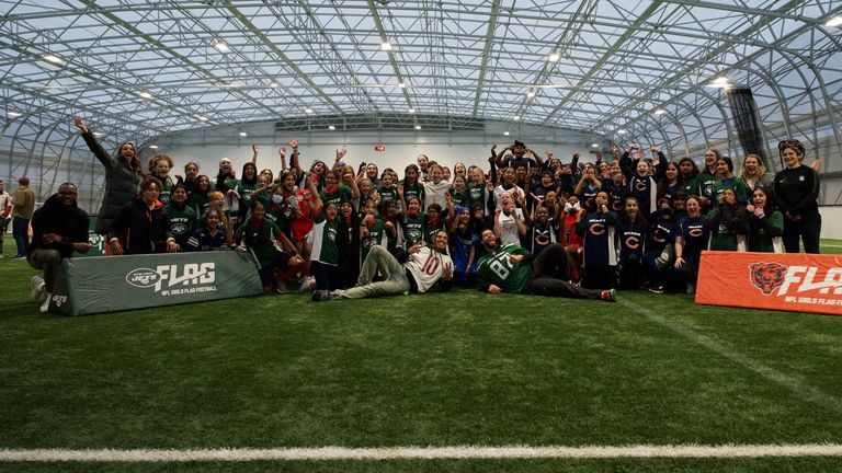 Chase Claypool and CJ Uzomah launch the UK's all-girls flag football league 