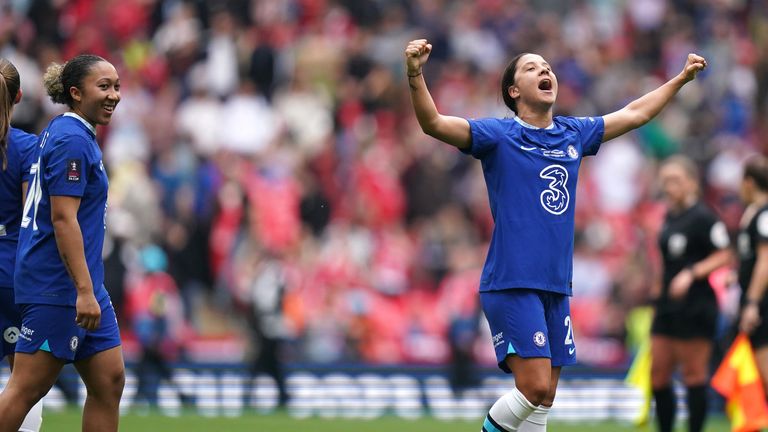 Sam Kerr has scored five goals in four visits to Wembley