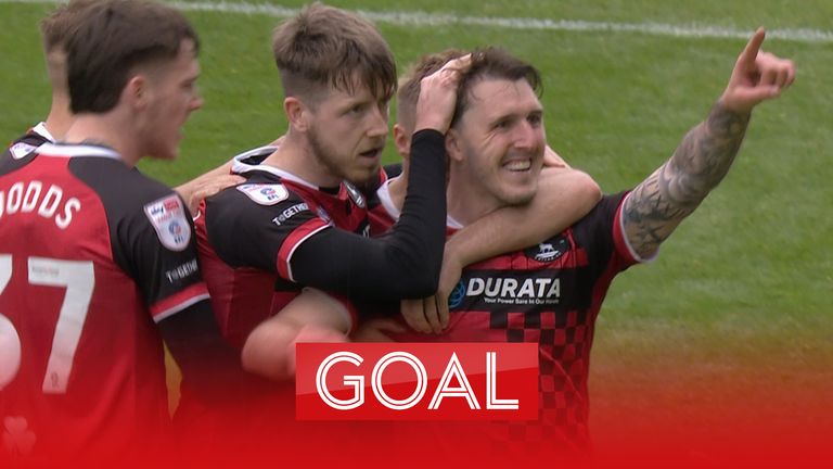 Cooke scores for Hartlepool against Stockport