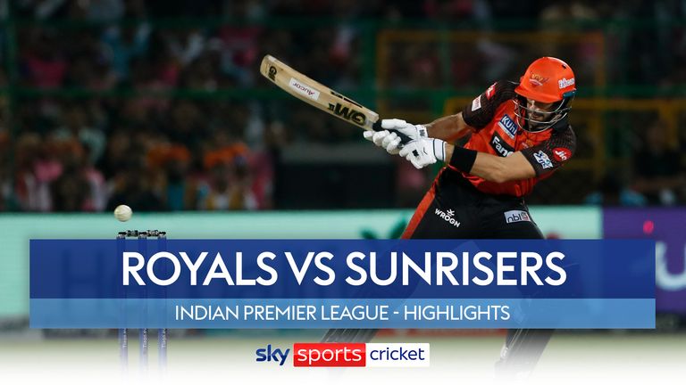Abdul Samad smashes a last-ball six to help Sunrisers Hyderabad edge past Rajasthan Royals in the Indian Premier League.