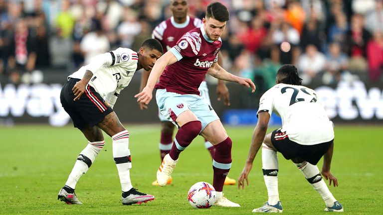 Declan Rice shone as West Ham claimed a 1-0 win over Man Utd