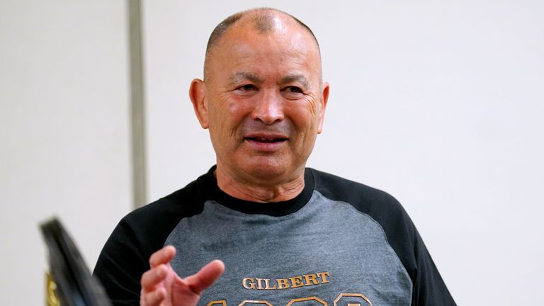Barbarians Media Briefing - Royal Garden Hotel - Wednesday May 24th
Barbarians coach Eddie Jones during a press conference at the Royal Garden Hotel, London. Picture date: Wednesday May 24, 2023.