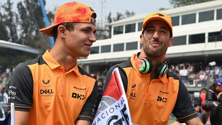 Lando Norris comfortably outperformed Daniel Ricciardo in the two years they were team-mates at McLaren