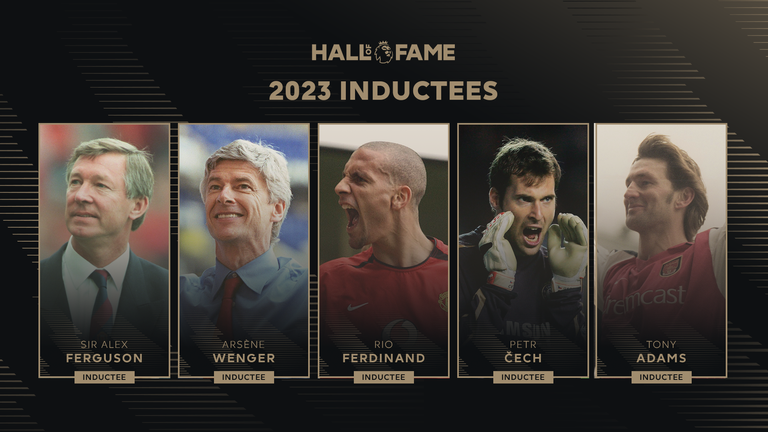 The trio joins Sir Alex Ferguson and Arsene Wenger among the 2023 inductees