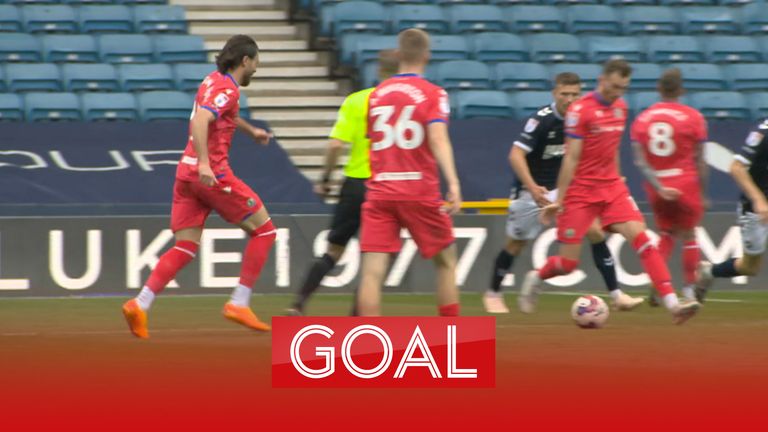 Ben Brereton Diaz scores for Blackburn to make it 3-3 against Millwall.