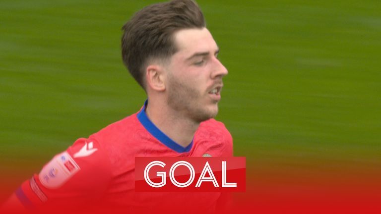 Joe Rankin-Costello scores for Blackburn to make it 3-2 to Millwall.