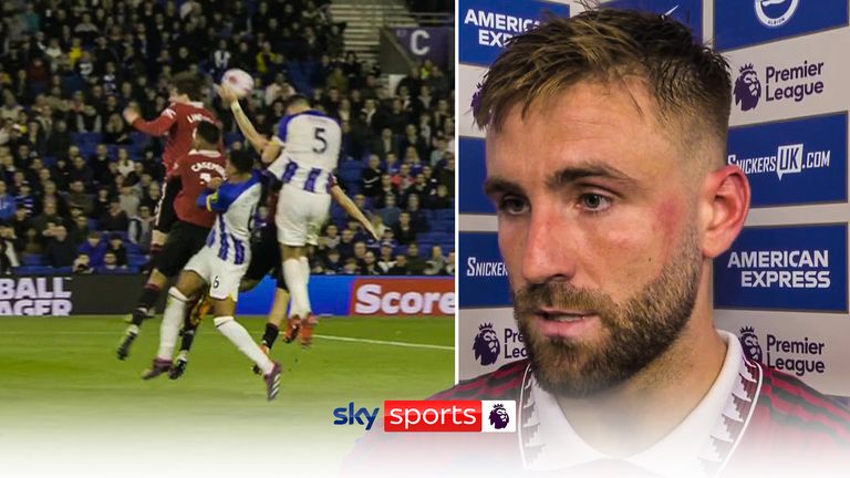 Manchester United's Luke Shaw explains the incident which led to him gifting Brighton a penalty in the 99th minute for handball in their 1-0 defeat in the Premier League.