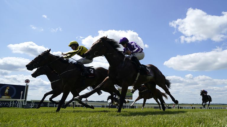 Givemethebeatboys just gets the better of Noche Magica in the Group Three GAIN Marble Hill Stakes at the Curragh