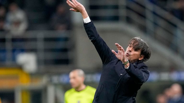 Inter Milan's head coach Simone Inzaghi