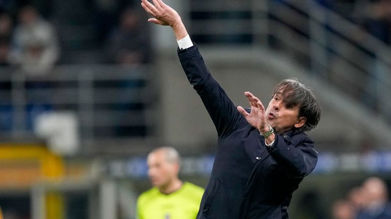 Inter Milan&#39;s head coach Simone Inzaghi