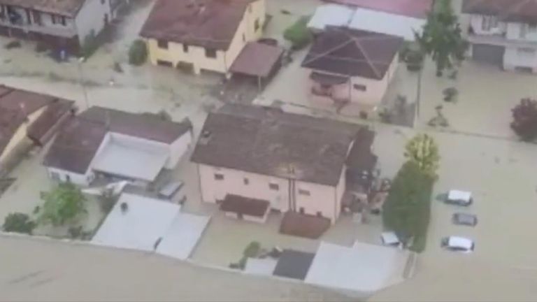 Severe floods are widespread across Italy&#39;s Emilia Romagna region and rescue operations are underway.