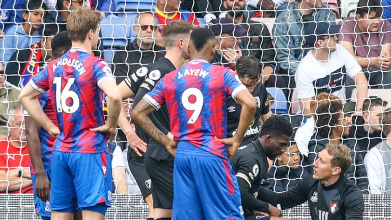 Joachim Andersen should have been awarded a red card for his punch on Jefferson Lerma, according to former Premier League referee Dermot Gallagher.