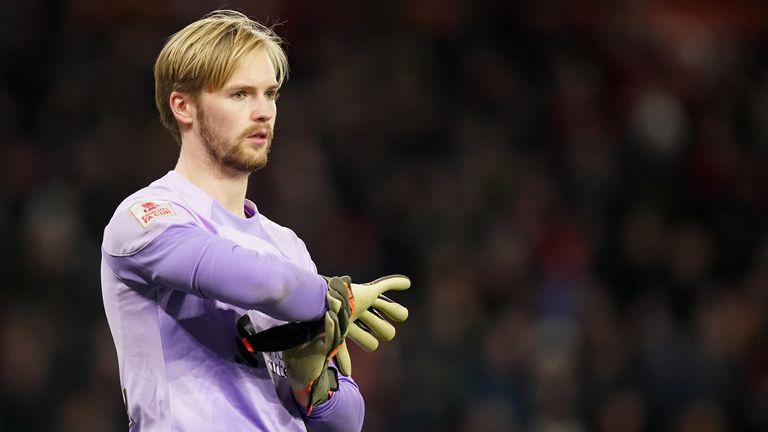 Liverpool goalkeeper Caoimhin Kelleher 