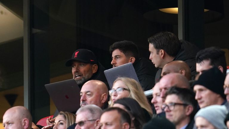 Klopp will watch the Aston Villa game from the Anfield stands
