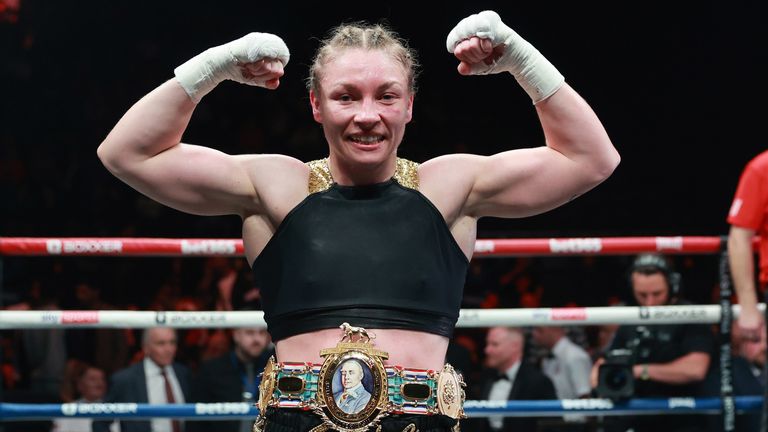 BEN SHALOM...S BOXXER CROWNING GLORY FIGHT NIGHT..RESORTS WORLD ARENA BIRMINGHAM.    06.05.2023.PIC LAWRENCE LUSTIG/BOXXER..(PICS FREE FOR EDITORIAL USE ONLY).Lauren Price vs Kirstie Bavington.Inaugural Vacant British Female Welterweight Championship