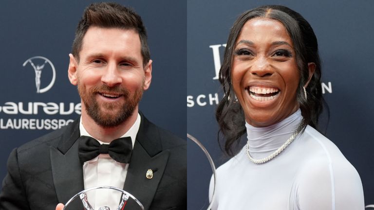 Lionel Messi and Shelly-Ann Fraser-Pryce win top accolade at Laureus sports awards