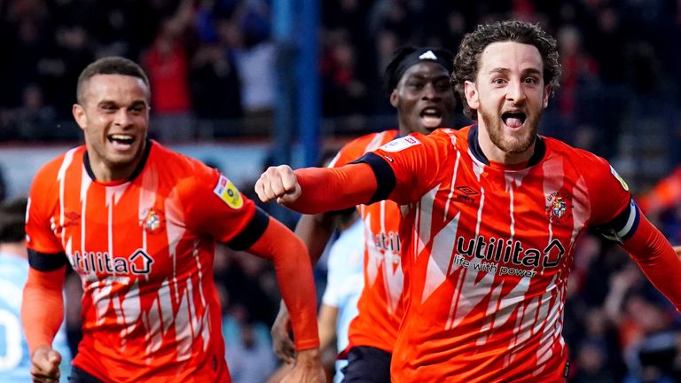 Tom Lockyer scored Luton's second goal of the night before half-time