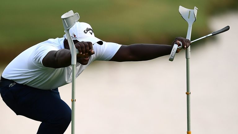 during day three of the Portugal Masters at Victoria Clube de Golfe on October 22, 2016 in Vilamoura, Portugal. 