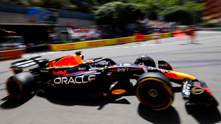 Max Verstappen topped the second practice session at the Monaco GP